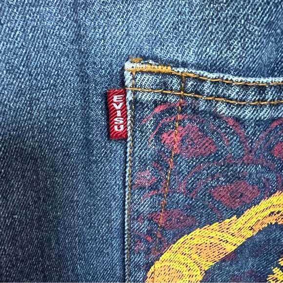 Evisu Jeans Men Size 40 Button Fly 40x31 EUC - Picture 4 of 10